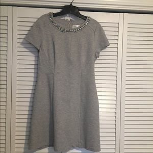 Gray Tailored Dress with Jewel neckline, size 10